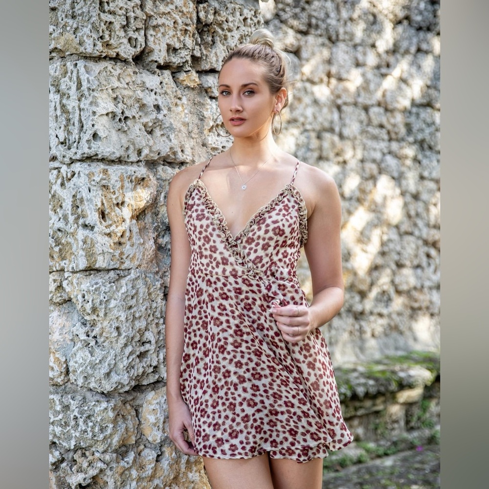 New Animal Print Short Dress